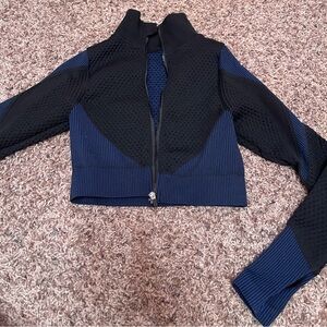 2 PCS set- gym croptop jacket & matching leggings